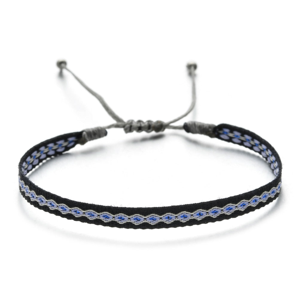 ZMZY Boho Colorful Woven Rope String Bracelet Yoga Handmade Chic Webbing Friendship Bracelets for Men Women Child Lucky Jewelry