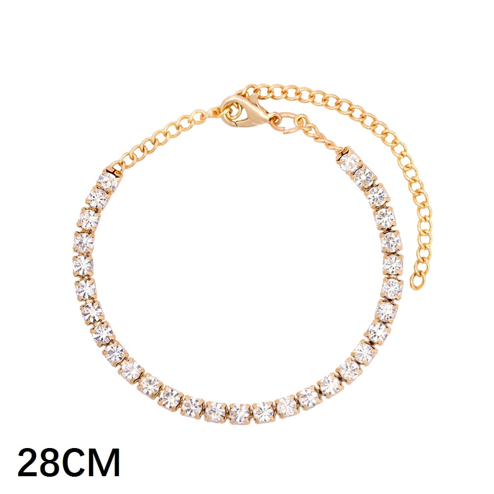 Luxury Full Rhinestone Big Tennis Chain Bracelets For Women Men Fashion Bling Iced Out Square Crystal Bracelet On Hand Jewelry