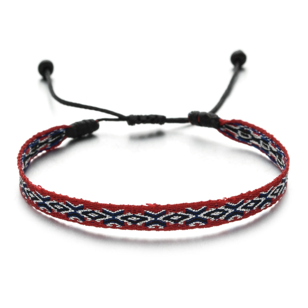 ZMZY Boho Colorful Woven Rope String Bracelet Yoga Handmade Chic Webbing Friendship Bracelets for Men Women Child Lucky Jewelry