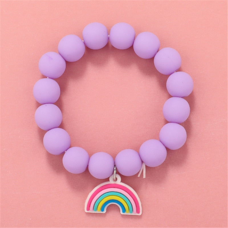 Makersland Cute Popcorn beads Bracelet Friendship Glass Bracelets For Girls Star Moon Cloud Flower Jewelry Accessories Wholesale
