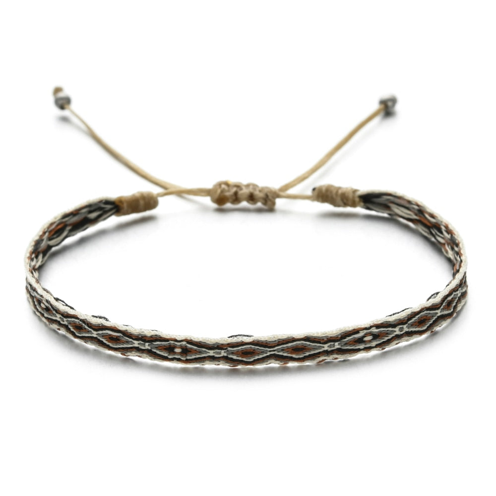 ZMZY Boho Colorful Woven Rope String Bracelet Yoga Handmade Chic Webbing Friendship Bracelets for Men Women Child Lucky Jewelry