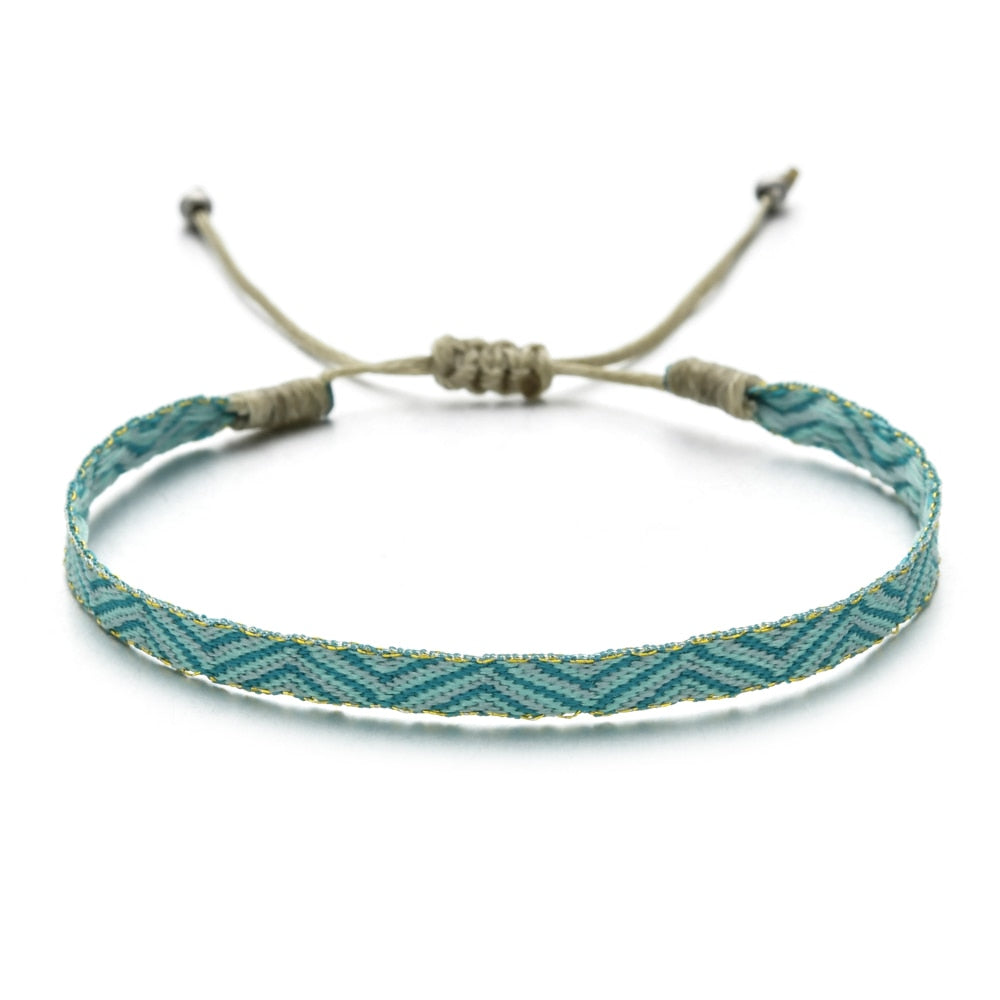 ZMZY Boho Colorful Woven Rope String Bracelet Yoga Handmade Chic Webbing Friendship Bracelets for Men Women Child Lucky Jewelry