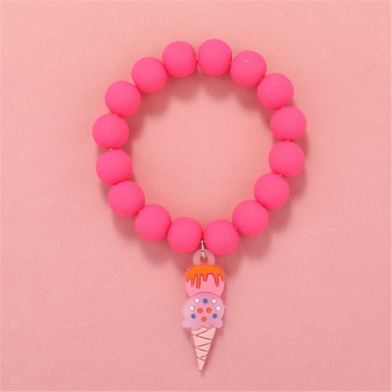Makersland Cute Popcorn beads Bracelet Friendship Glass Bracelets For Girls Star Moon Cloud Flower Jewelry Accessories Wholesale