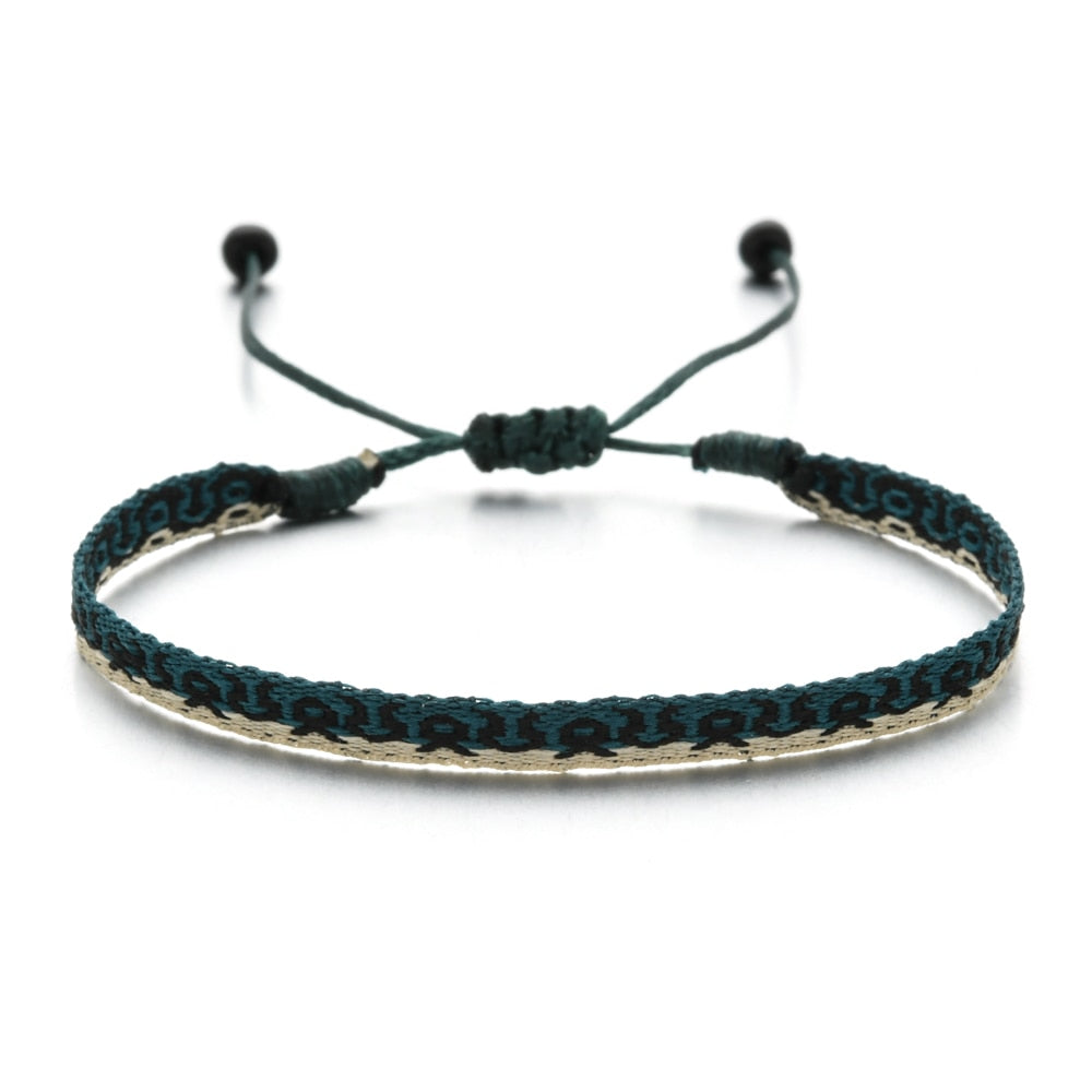 ZMZY Boho Colorful Woven Rope String Bracelet Yoga Handmade Chic Webbing Friendship Bracelets for Men Women Child Lucky Jewelry