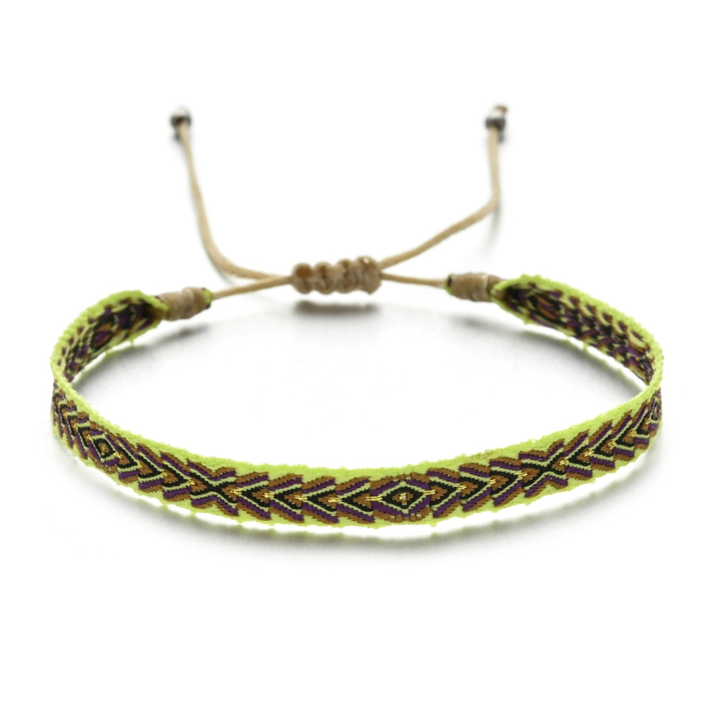 ZMZY Boho Colorful Woven Rope String Bracelet Yoga Handmade Chic Webbing Friendship Bracelets for Men Women Child Lucky Jewelry