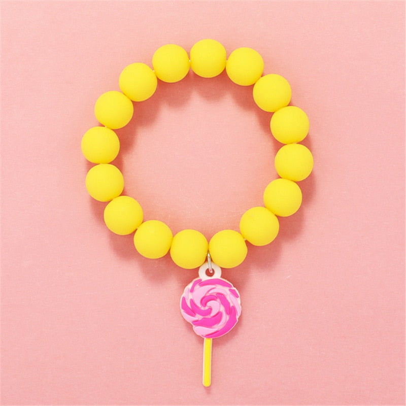 Makersland Cute Popcorn beads Bracelet Friendship Glass Bracelets For Girls Star Moon Cloud Flower Jewelry Accessories Wholesale