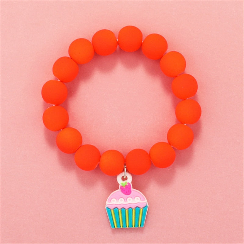 Makersland Cute Popcorn beads Bracelet Friendship Glass Bracelets For Girls Star Moon Cloud Flower Jewelry Accessories Wholesale