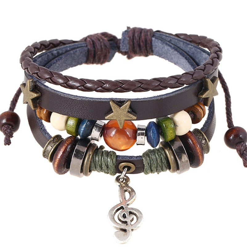 Handmade Wooden Beaded Bracelet Men Jewelry Yoga Gifts Wrist Gift Hippie  Boho