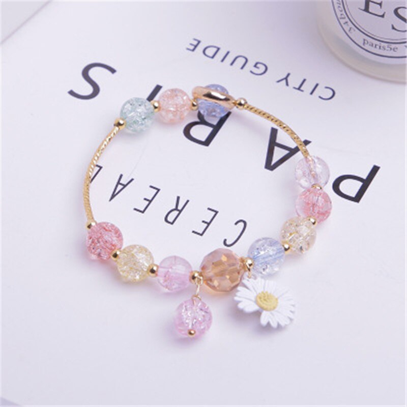 Makersland Cute Popcorn beads Bracelet Friendship Glass Bracelets For Girls Star Moon Cloud Flower Jewelry Accessories Wholesale