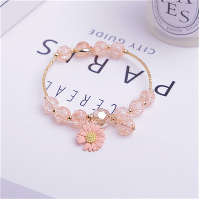 Makersland Cute Popcorn beads Bracelet Friendship Glass Bracelets For Girls Star Moon Cloud Flower Jewelry Accessories Wholesale