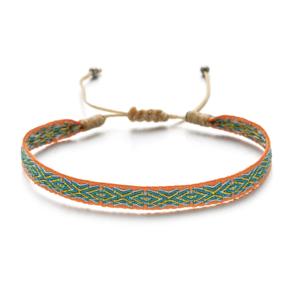 ZMZY Boho Colorful Woven Rope String Bracelet Yoga Handmade Chic Webbing Friendship Bracelets for Men Women Child Lucky Jewelry