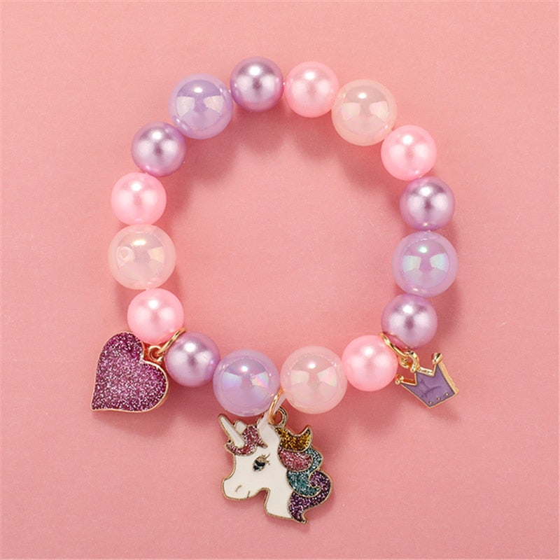 Makersland Cute Popcorn beads Bracelet Friendship Glass Bracelets For Girls Star Moon Cloud Flower Jewelry Accessories Wholesale