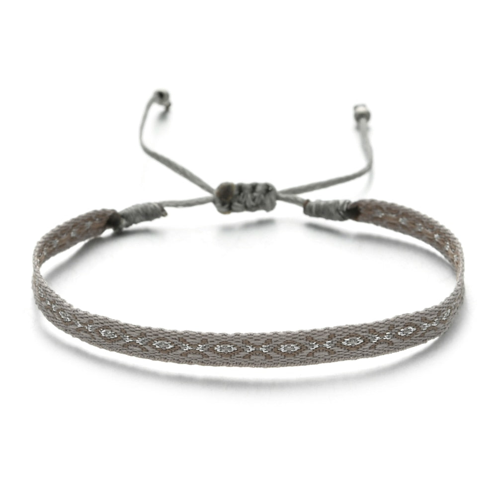 ZMZY Boho Colorful Woven Rope String Bracelet Yoga Handmade Chic Webbing Friendship Bracelets for Men Women Child Lucky Jewelry