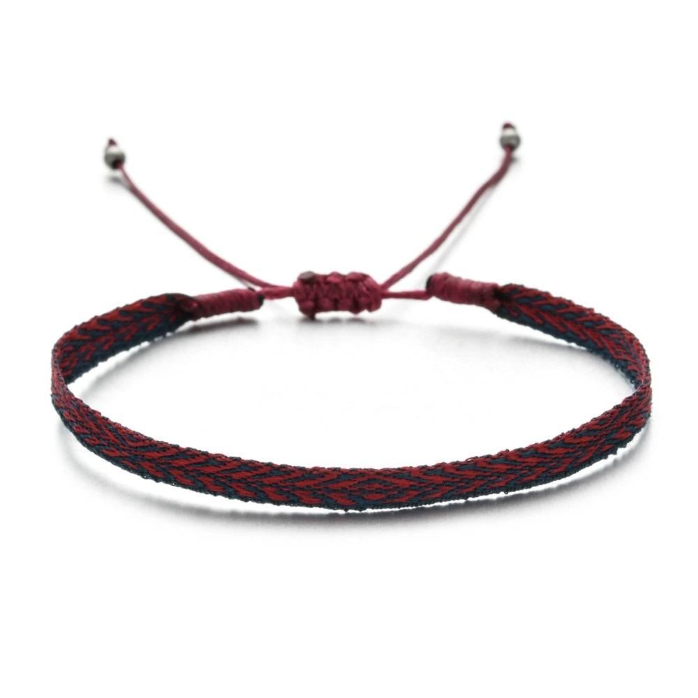 ZMZY Boho Colorful Woven Rope String Bracelet Yoga Handmade Chic Webbing Friendship Bracelets for Men Women Child Lucky Jewelry
