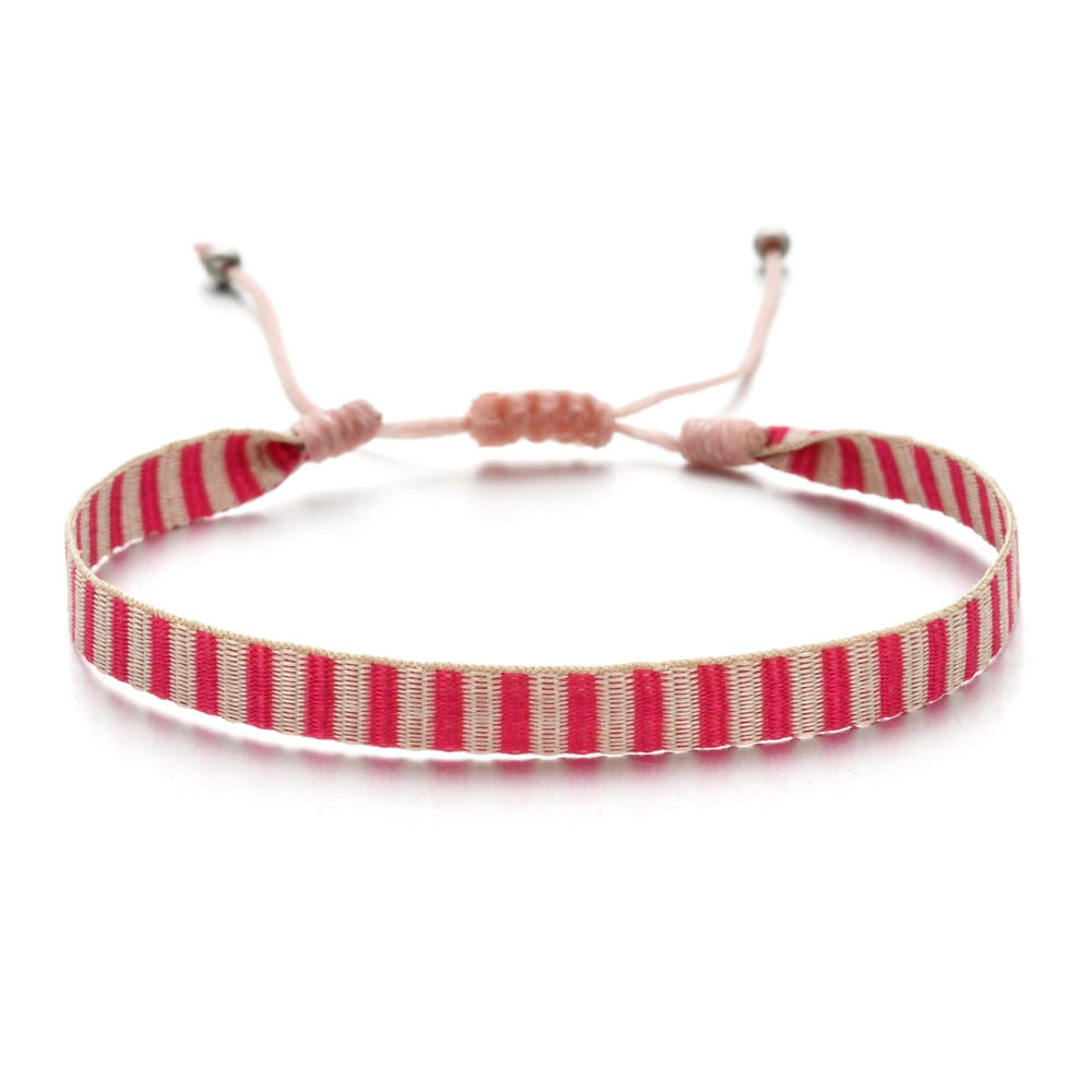 ZMZY Boho Colorful Woven Rope String Bracelet Yoga Handmade Chic Webbing Friendship Bracelets for Men Women Child Lucky Jewelry