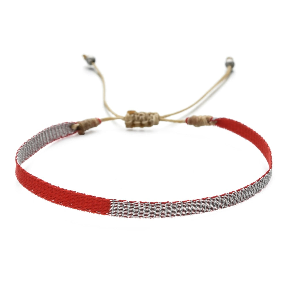 ZMZY Boho Colorful Woven Rope String Bracelet Yoga Handmade Chic Webbing Friendship Bracelets for Men Women Child Lucky Jewelry