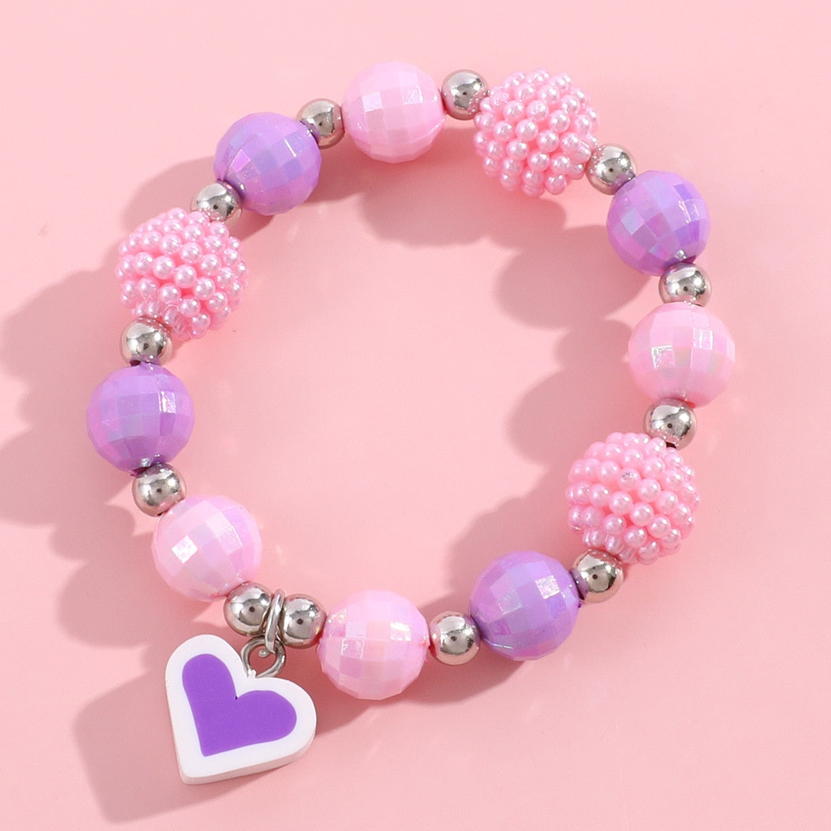 Makersland Cute Popcorn beads Bracelet Friendship Glass Bracelets For Girls Star Moon Cloud Flower Jewelry Accessories Wholesale