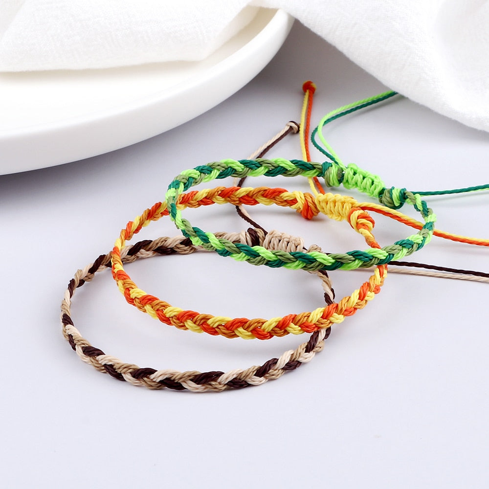 30 Styles Wax Line Braided Bracelet Handmade Boho Thread Couple Bracelet Women Men Adjustable Bangles&Pulsera Jewelry Gift New
