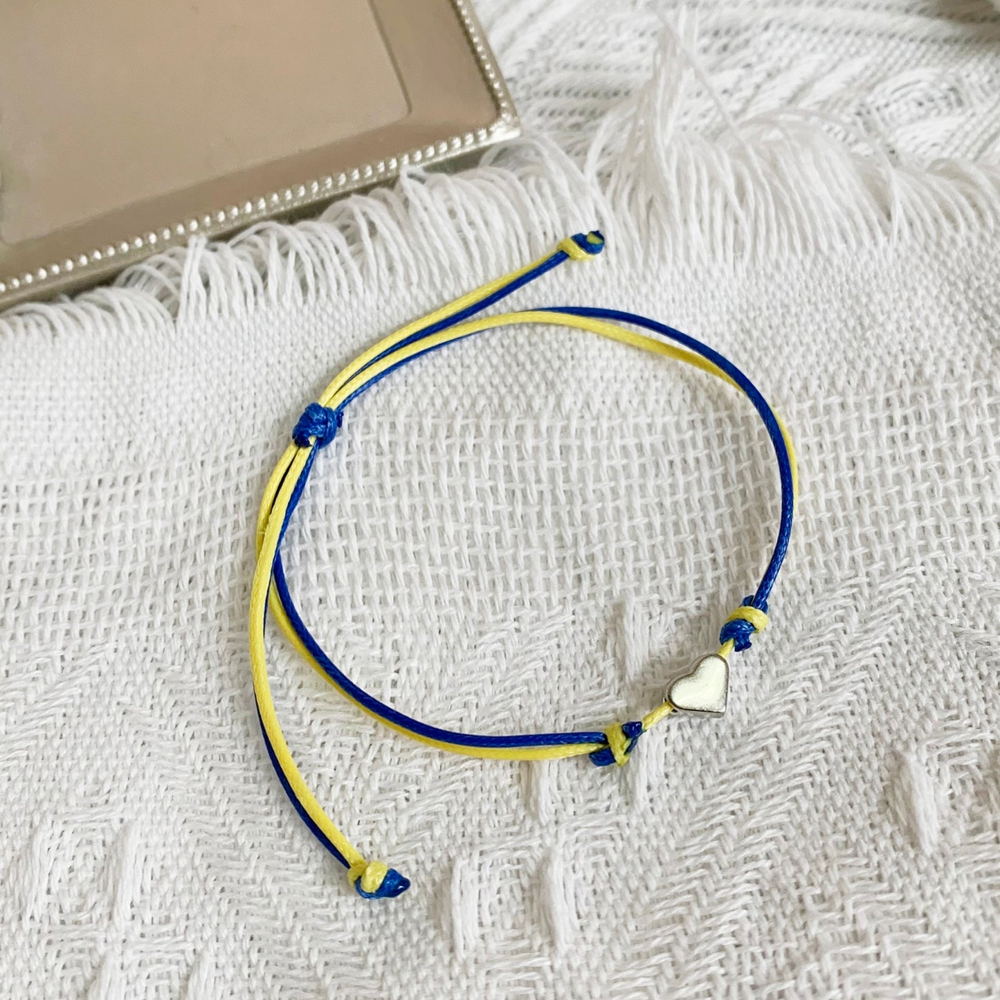 Charm Yellow Blue Ukraine Bracelets For Women Men Handmade Ukrainian Flag Color Woven String Bracelet New Design Couple Jewelry