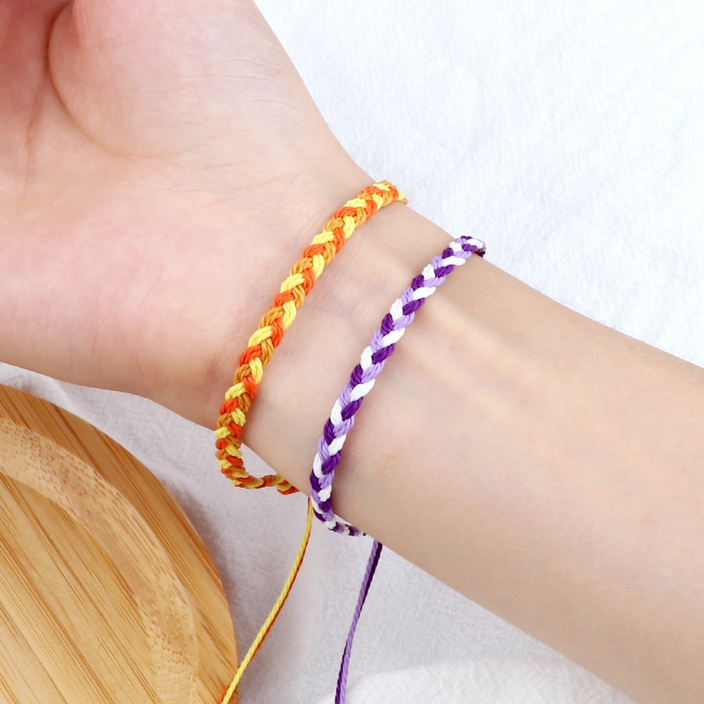 30 Styles Wax Line Braided Bracelet Handmade Boho Thread Couple Bracelet Women Men Adjustable Bangles&Pulsera Jewelry Gift New