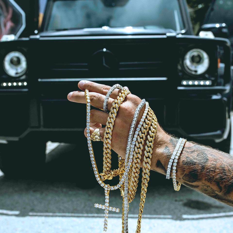 Hip Hop Iced Out 3/4/5mm Crystal Tennis Bracelet for Men Homme Trendy Punk Zirconia Men's Chain on The Hand Streetwear Jewelry