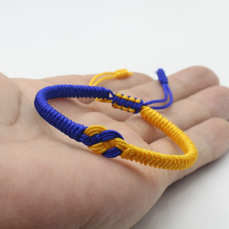 Charm Yellow Blue Ukraine Bracelets For Women Men Handmade Ukrainian Flag Color Woven String Bracelet New Design Couple Jewelry