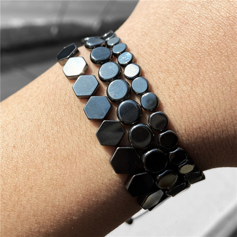 Hematite magnetic bracelets hot sale for weight loss