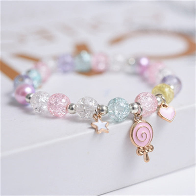 Girls Fashion Crystal Beads Bracelet Wholesale