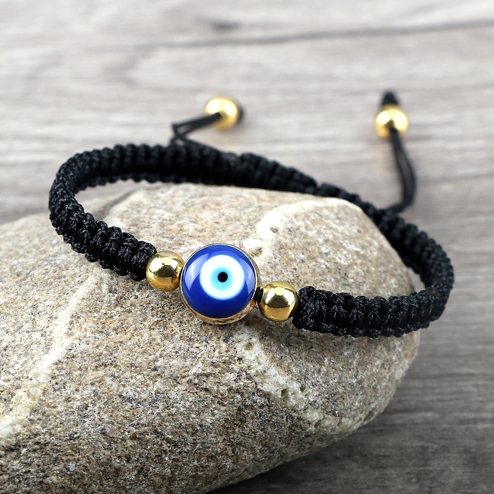 New Evil Eye Braided Bracelet Lucky Red Black Color Thread Couple Chain Handmade Prayer Bangles Pulsera Jewelry Gift for Friend