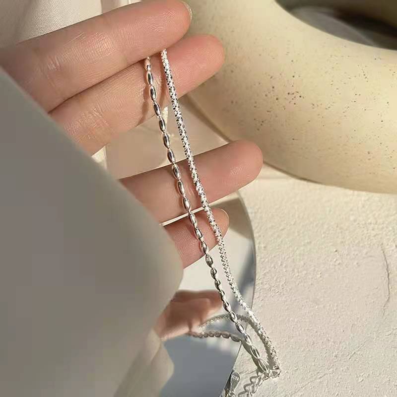 New Fashion 925 Sterling Silver Double Layer Bracelet Beads Exquisite Simple Women Bracelet Fine Jewelry Accessories